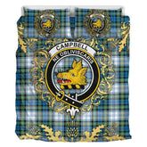 Campbell Dress Ancient Tartan Crest Bedding Set - Golden Thistle Style